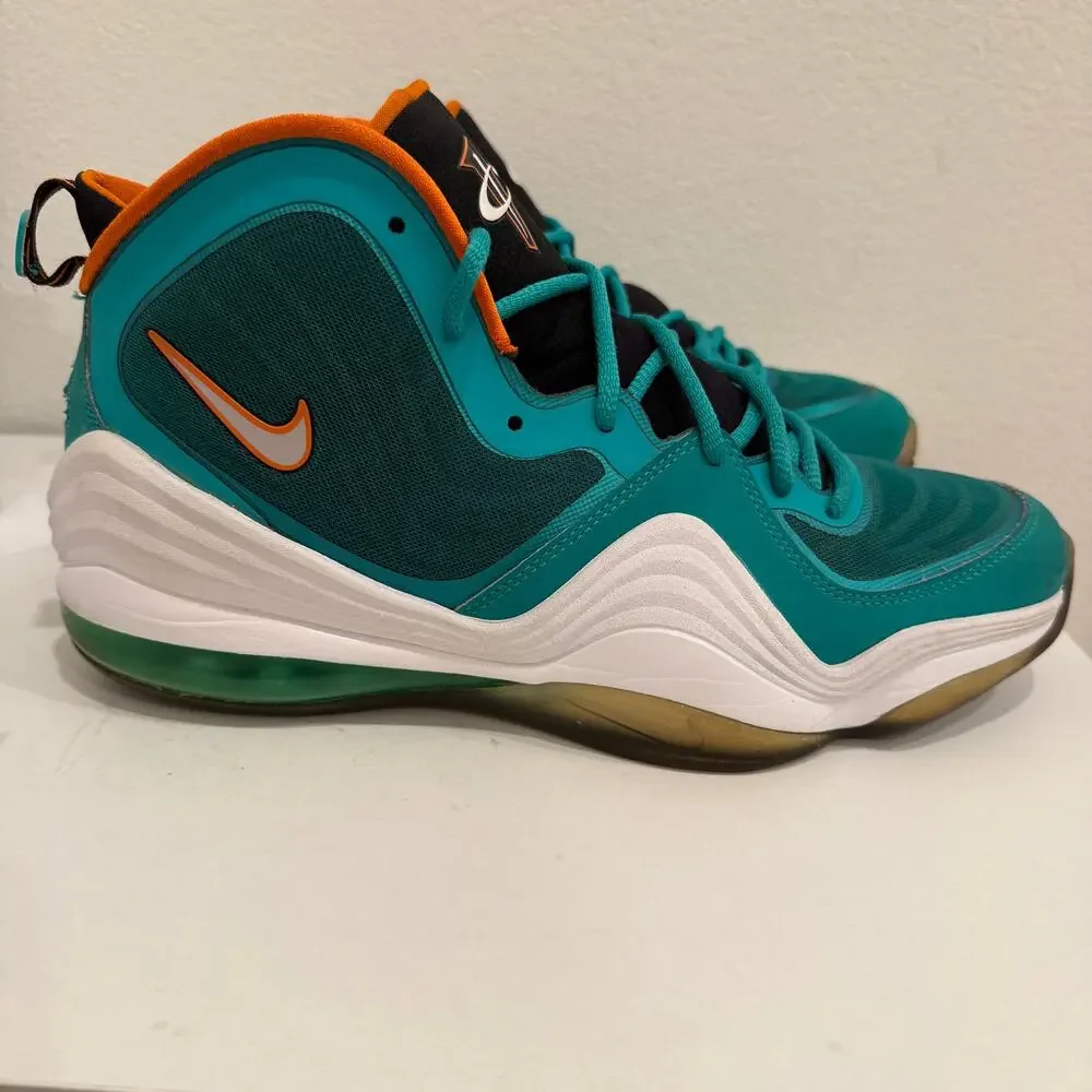Nike Air Penny V Atomic Teal Miami Dolphins 537331-300 Men’s Size 11 w/ Box EUC